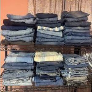 Mix 15 pcs blue denim jeans bundle women pants lot. 📦